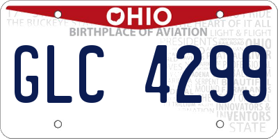 OH license plate GLC4299