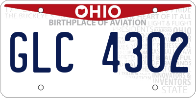 OH license plate GLC4302