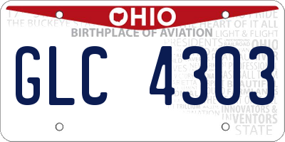 OH license plate GLC4303