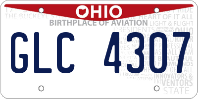OH license plate GLC4307