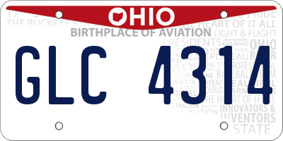 OH license plate GLC4314
