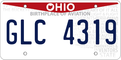 OH license plate GLC4319
