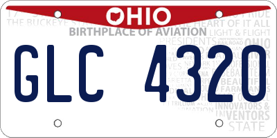OH license plate GLC4320