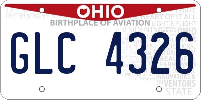 OH license plate GLC4326