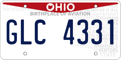 OH license plate GLC4331