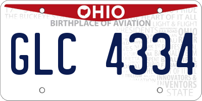 OH license plate GLC4334
