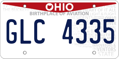 OH license plate GLC4335
