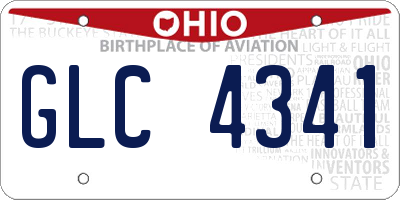 OH license plate GLC4341