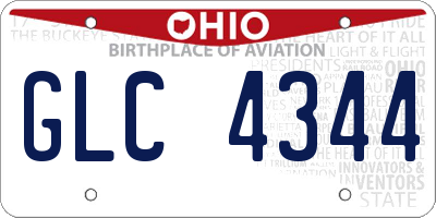 OH license plate GLC4344