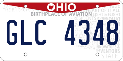 OH license plate GLC4348