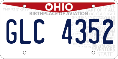 OH license plate GLC4352