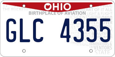 OH license plate GLC4355