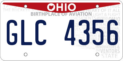 OH license plate GLC4356