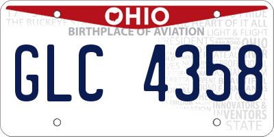 OH license plate GLC4358