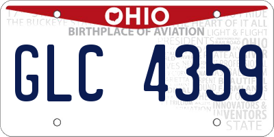 OH license plate GLC4359