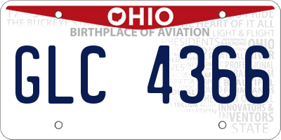 OH license plate GLC4366