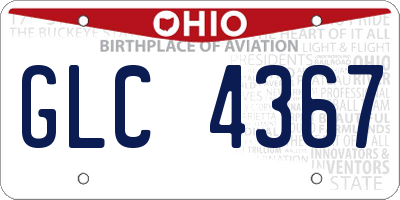 OH license plate GLC4367