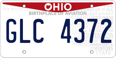 OH license plate GLC4372