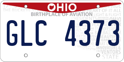 OH license plate GLC4373