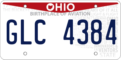 OH license plate GLC4384