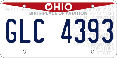 OH license plate GLC4393