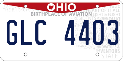 OH license plate GLC4403