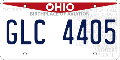 OH license plate GLC4405