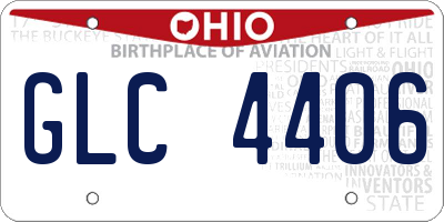 OH license plate GLC4406
