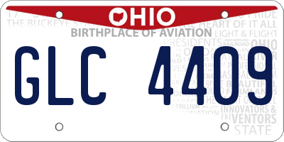 OH license plate GLC4409