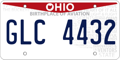 OH license plate GLC4432