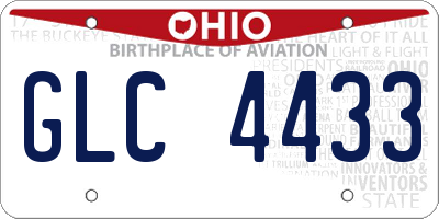 OH license plate GLC4433