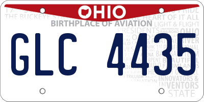 OH license plate GLC4435