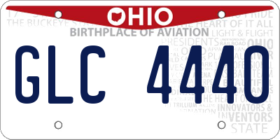 OH license plate GLC4440