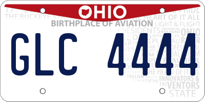 OH license plate GLC4444