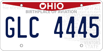 OH license plate GLC4445