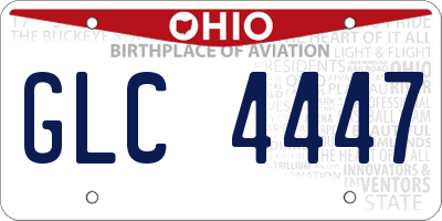 OH license plate GLC4447