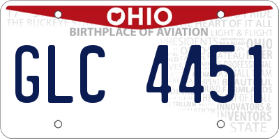 OH license plate GLC4451