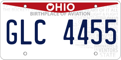 OH license plate GLC4455