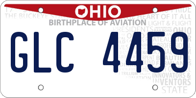 OH license plate GLC4459