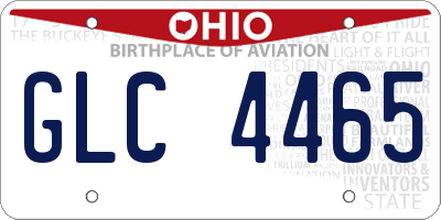 OH license plate GLC4465