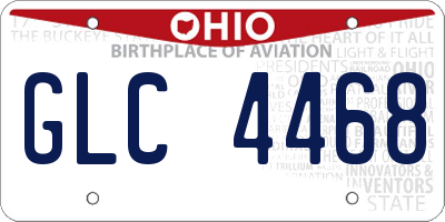 OH license plate GLC4468