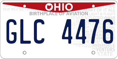 OH license plate GLC4476