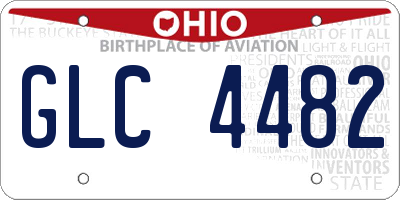 OH license plate GLC4482