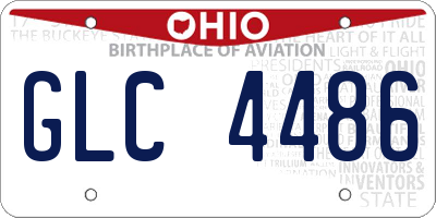 OH license plate GLC4486
