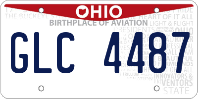 OH license plate GLC4487