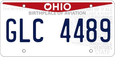 OH license plate GLC4489