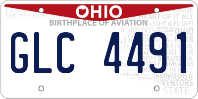 OH license plate GLC4491
