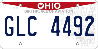 OH license plate GLC4492