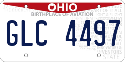 OH license plate GLC4497