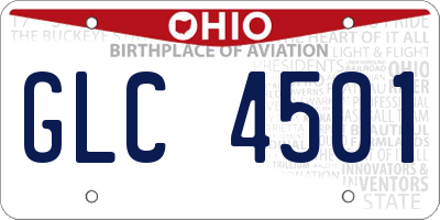 OH license plate GLC4501